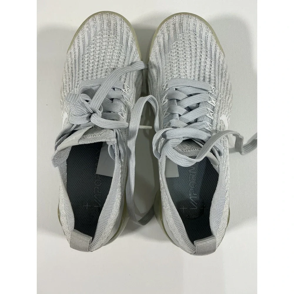 Nike Air VaporMax Flyknit 3 Pure Platinum Gray Running Shoes Women's Size 5.5